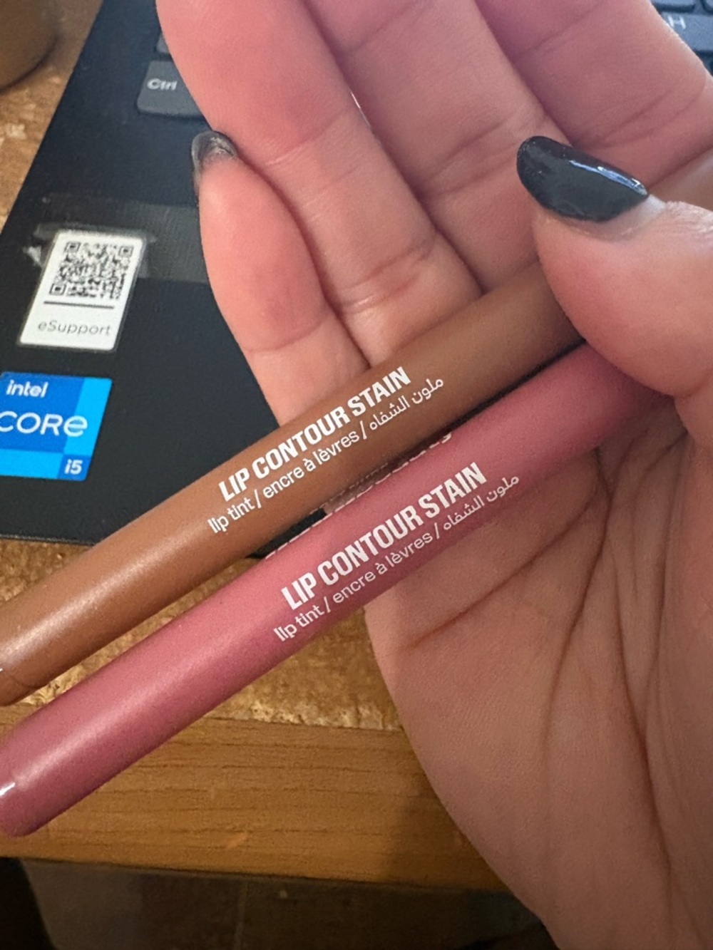 HUDA BEAUTY Lip Contour stain — Soft Nude & Rosewood